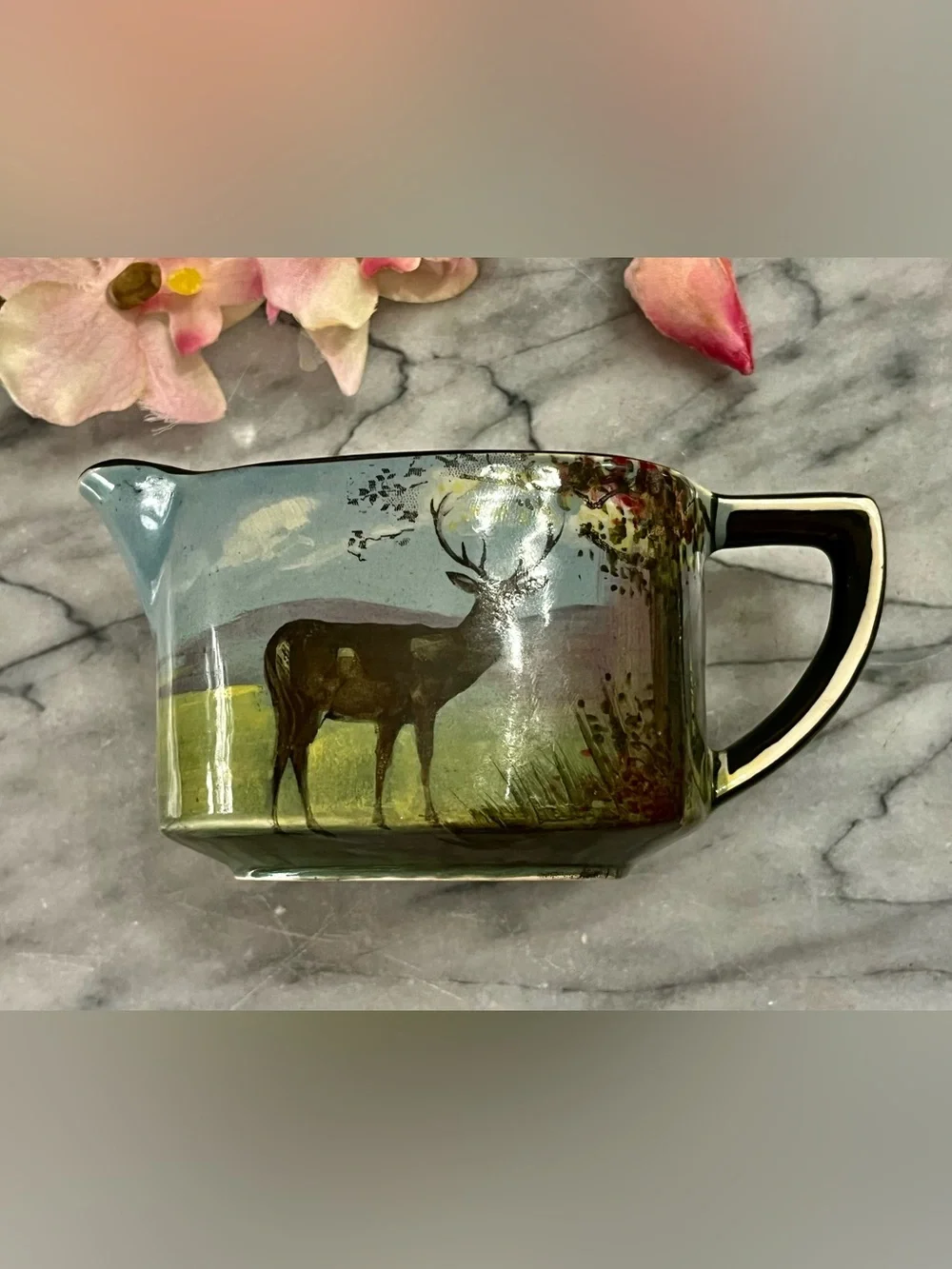 Antique Royal Doulton Seriesware Deer Creamer Pitcher D4644 Westcott 1922-1927